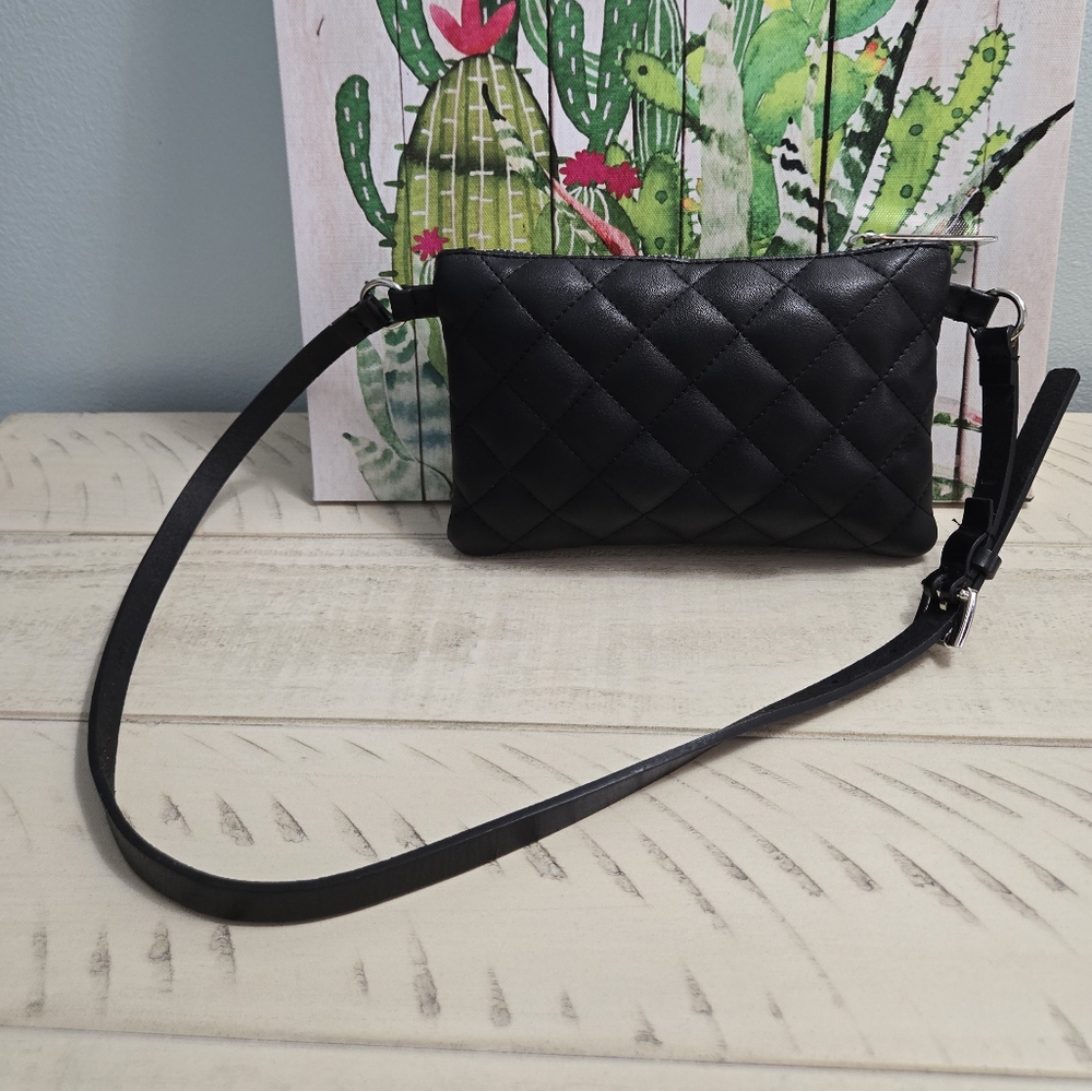 Michael Kors Women's MK Quilted Studded Multi-Bag-Black/Silver- EUC - Picture 5 of 16